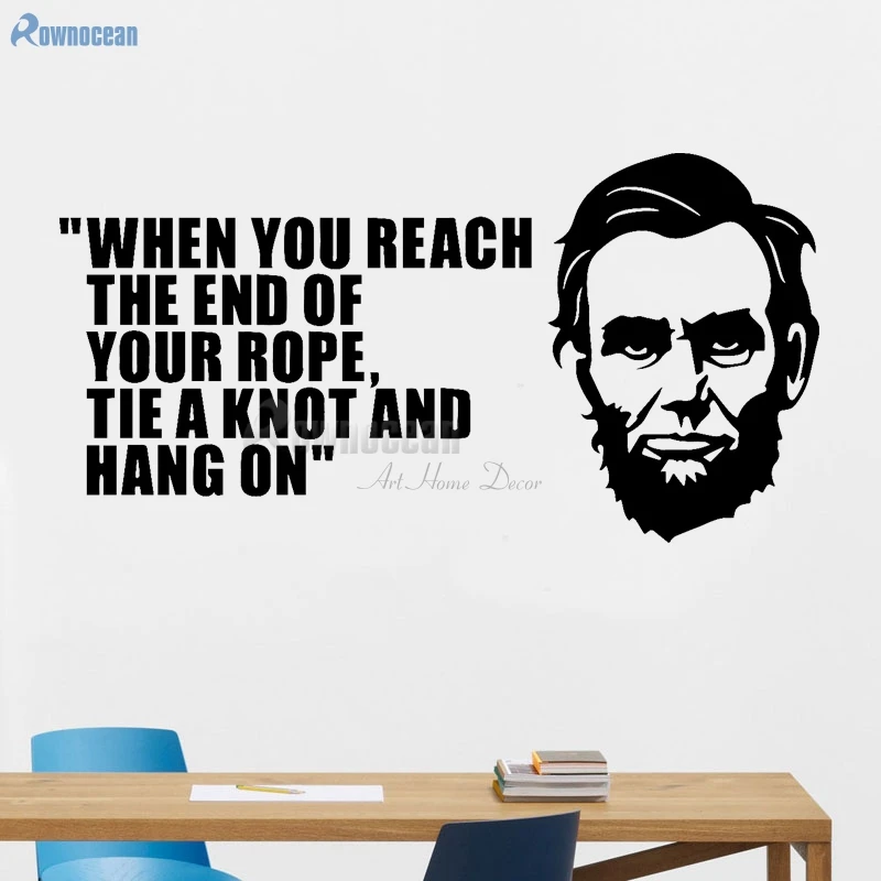 Настенные стикеры Авраама Линкольна виниловые украшения для дома гостиной