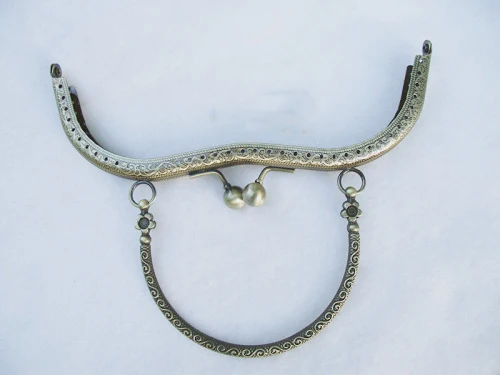 19 см винтажная бронзовая Темно Черная резная Женская Рамка для кошелька сделай