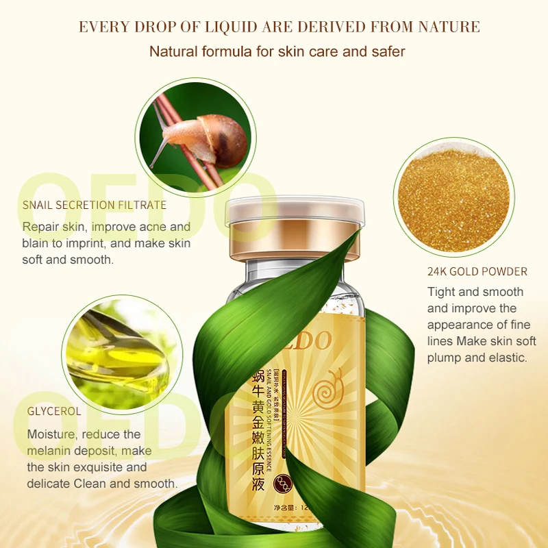 Hexapeptide и розовая сыворотка + Золотая эссенция улитки увлажняющая отбеливающая