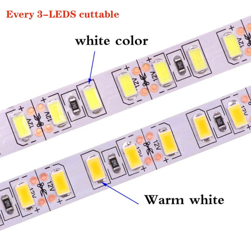 Суперъяркая Светодиодная лента 10 мм 12 В постоянного тока SMD 5630 IP21 гибкая