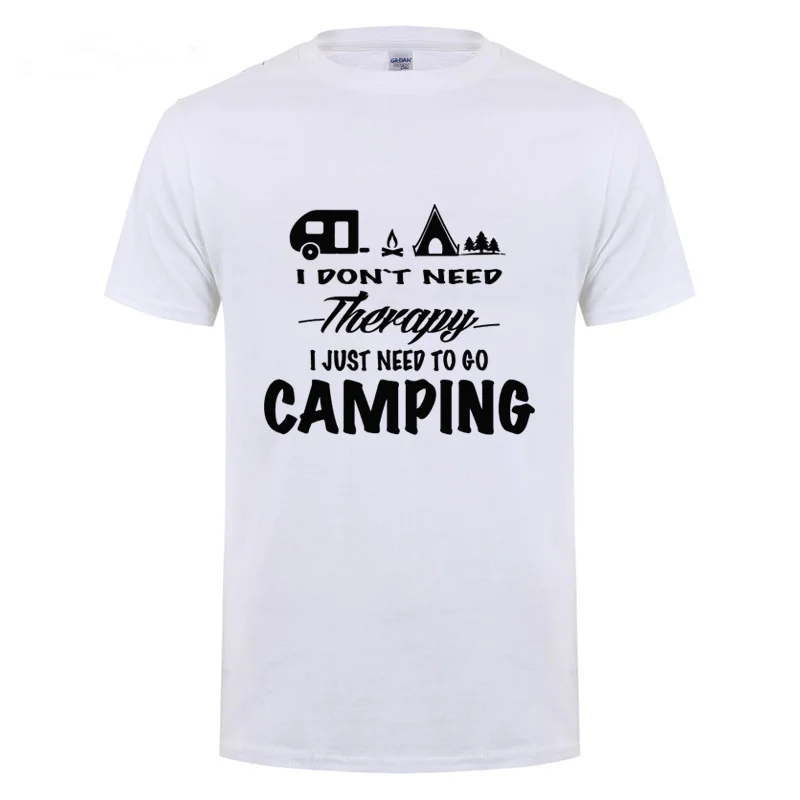 Мне не нужна терапия мне футболка для кемпинга Camper Life Camp S Happy Забавный