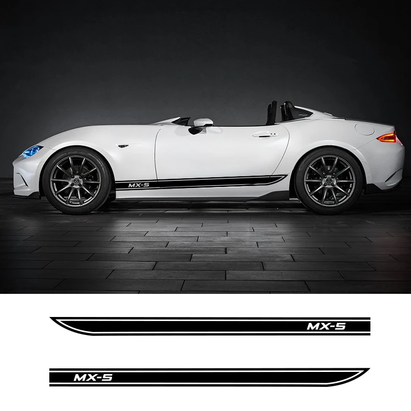 2 шт. Стайлинг автомобиля дверь боковая юбка полосы Авто кузов наклейки