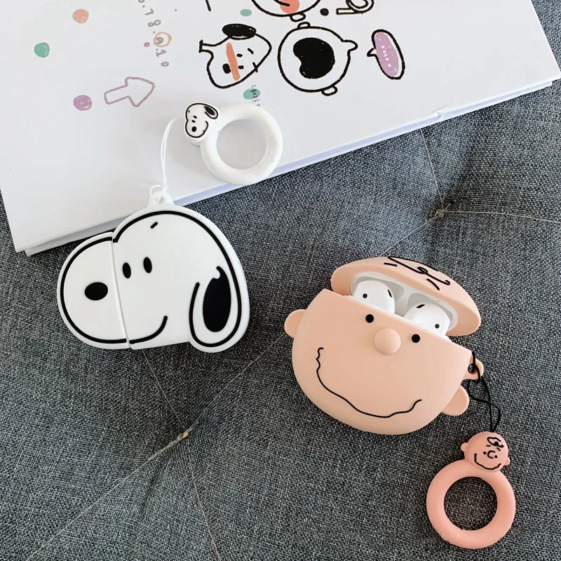 Забавный чехол с рисунком собаки для Airpods чехол милый силиконовый Bluetooth наушники защитный чехол Капа для Air pods аксессуары милая сумка