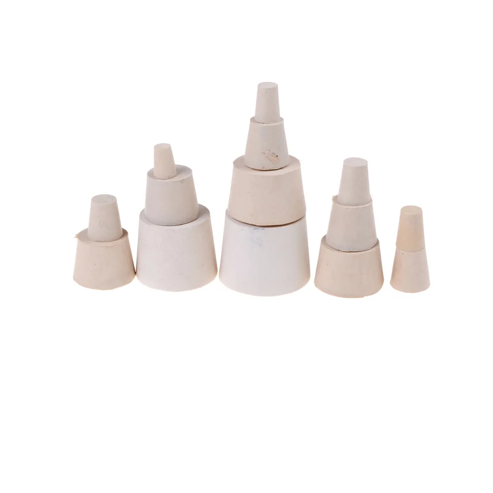 5 шт. лабораторные резиновые пробки колбы конические трубки твердые белые оптом