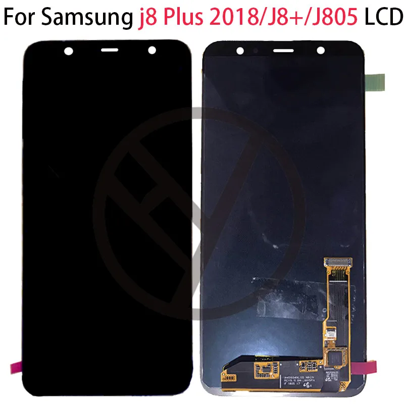 Для Samsung Galaxy j8 Plus 2018 ЖК кодирующий преобразователь сенсорного экрана в сборе для +