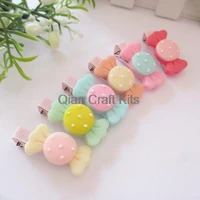 30pcs candy cute hair clips mix colors barrette food quirky kawaii original handmade in gift box
