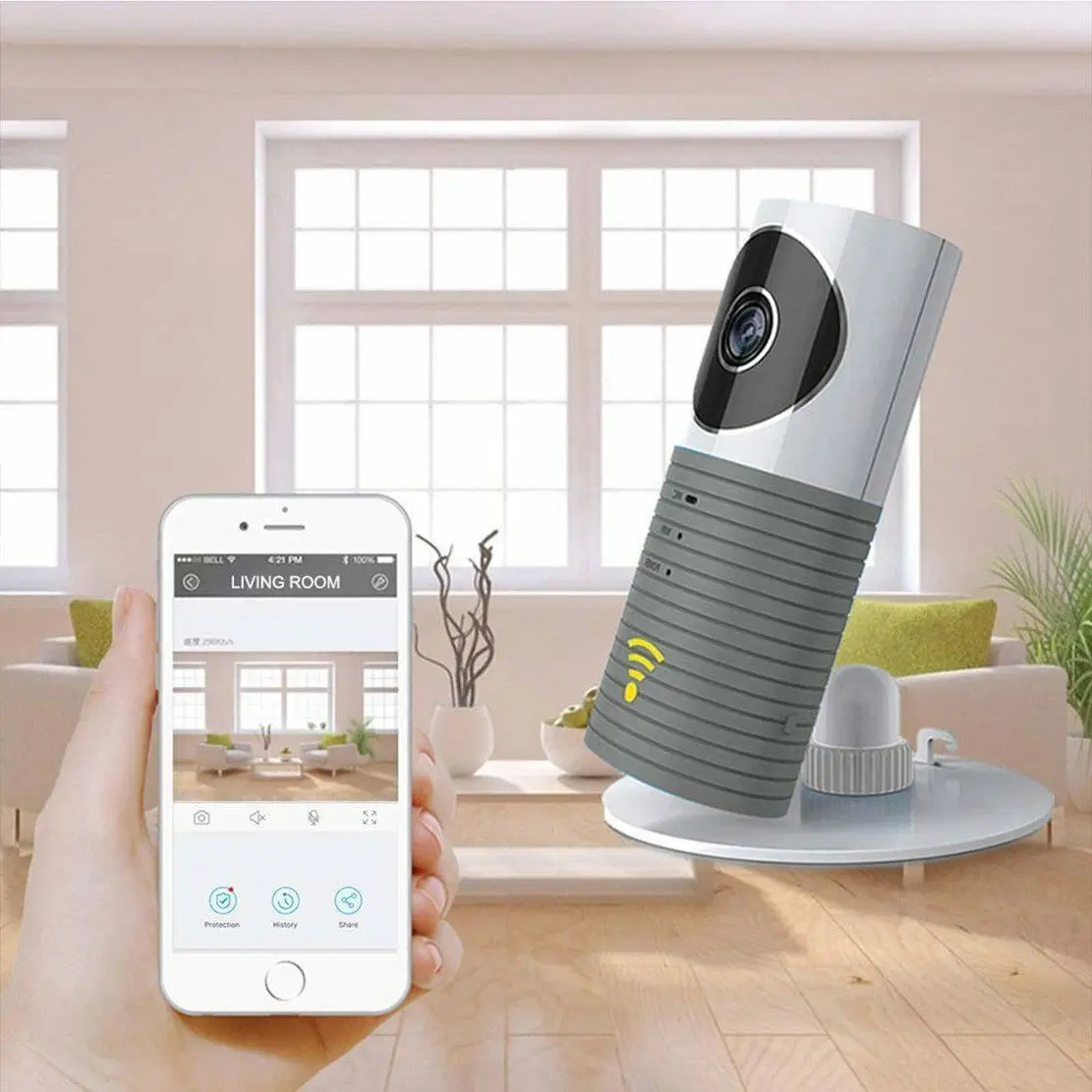 HD 720 P умная собака Cleverdog Домашняя безопасность WiFi CCTV IP камера Детский Монитор серый