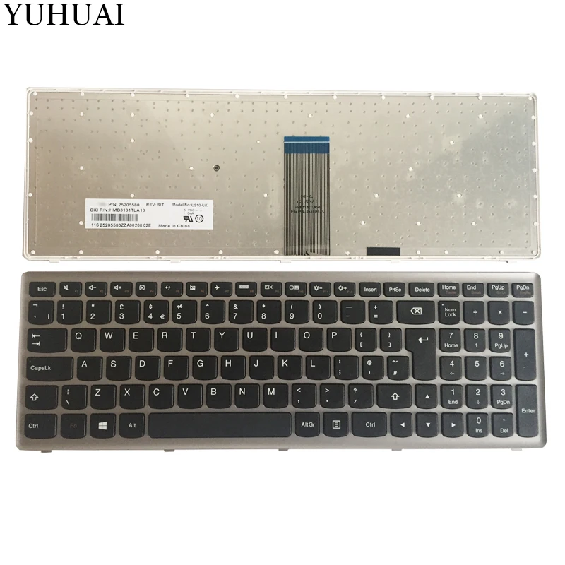 

UK Laptop keyboard for Lenovo Ideapad Z710 U510 UK keyboard no Backlight