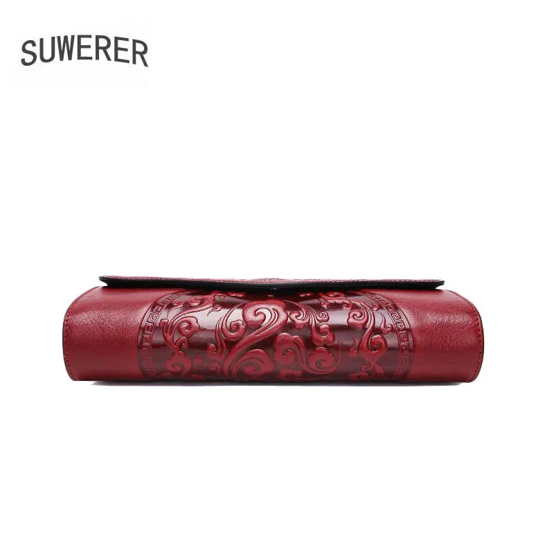 

New Genuine Leather women bags Fashion embossed Flowers handbags women bags designer women leather shoulder bag clutch bag