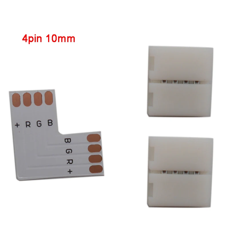 5set L 4pin 10mm L Форма светодиодный разъем 2pin 3pin 4 pin-8 мм 10 мм для 3528 ws2811 ws2812b 5050 RGB Светодиодные ленты - Цвет: 5set L 4pin 10mm