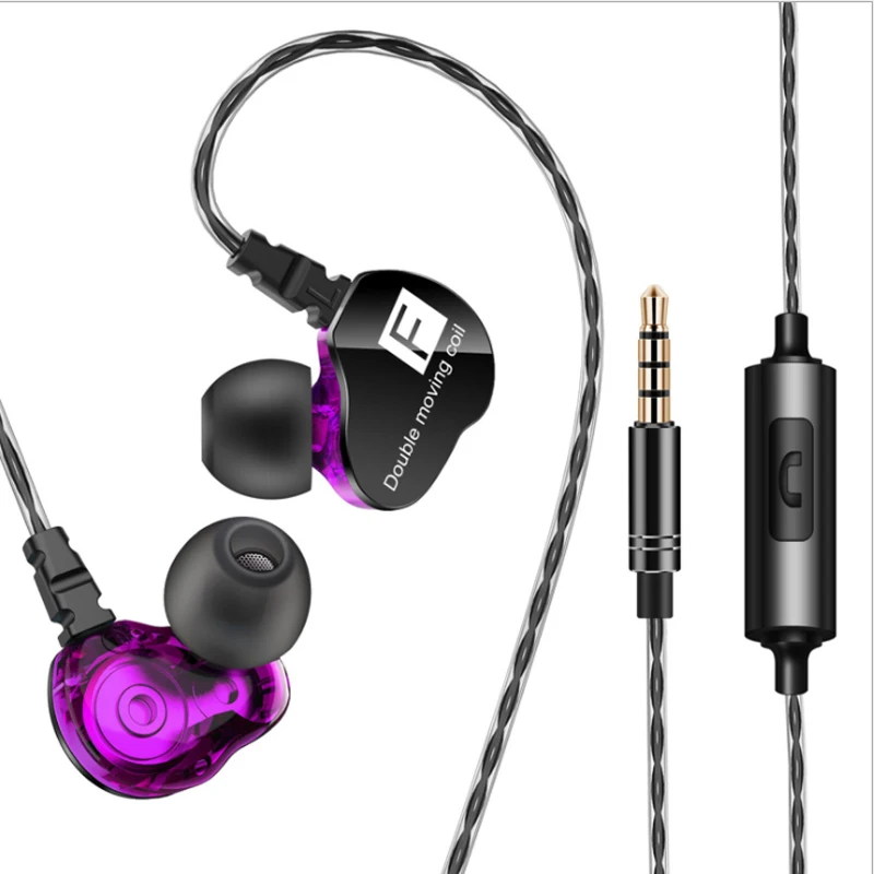 F910 Wired Earphone In-Ear Sport Bass Sound Earphones with mic Hifi Earbuds For xiaomi iPhone Huawei | Электроника