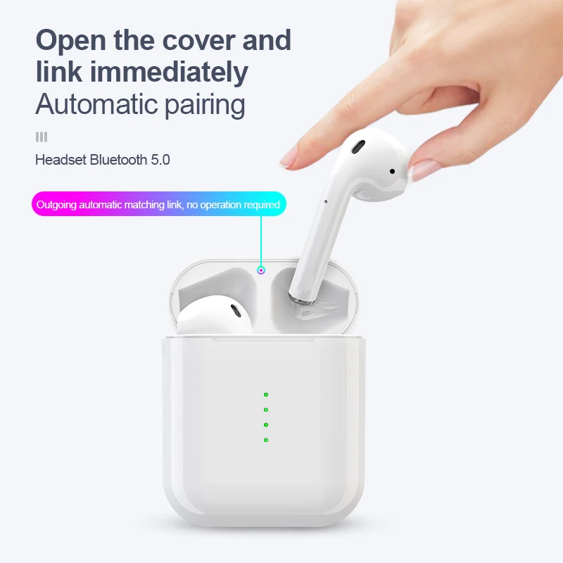 В наличии Apods i10 tws Bluetooth 5 0 TWS наушники Беспроводная зарядка Realtek 8763BFR двусторонний