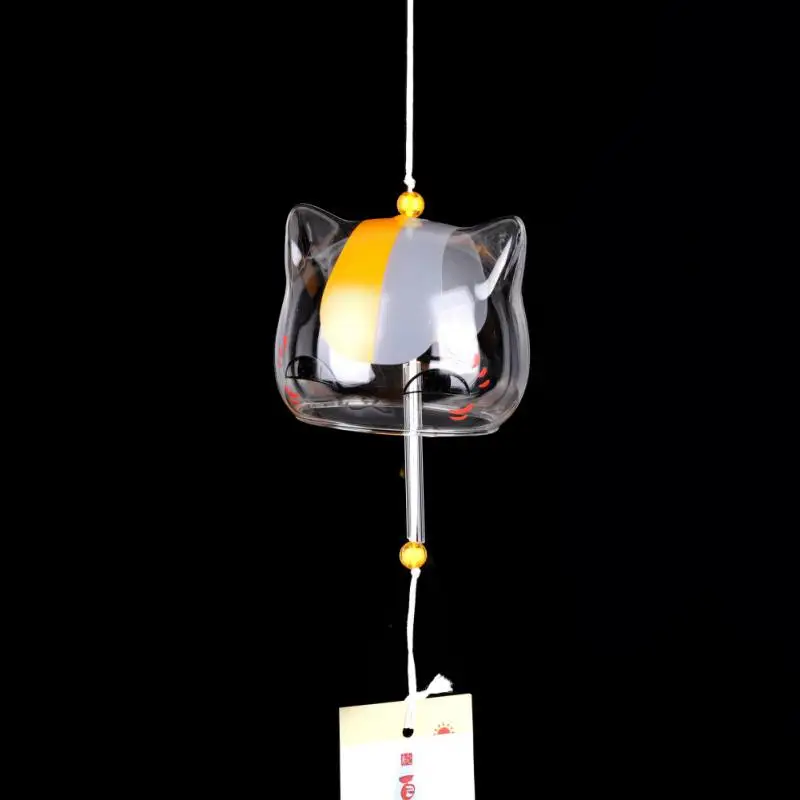 Стеклянный колокольчик с колокольчиком в японском стиле подвесной Декор сделай