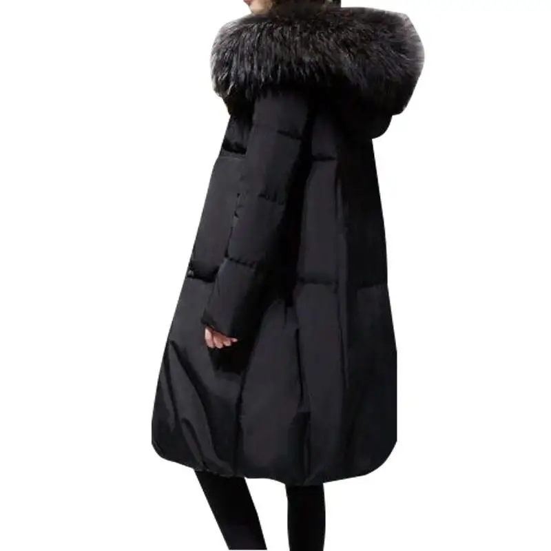 Зимняя женская свободная толстая теплая куртка размера плюс 6XL 115 кг женское