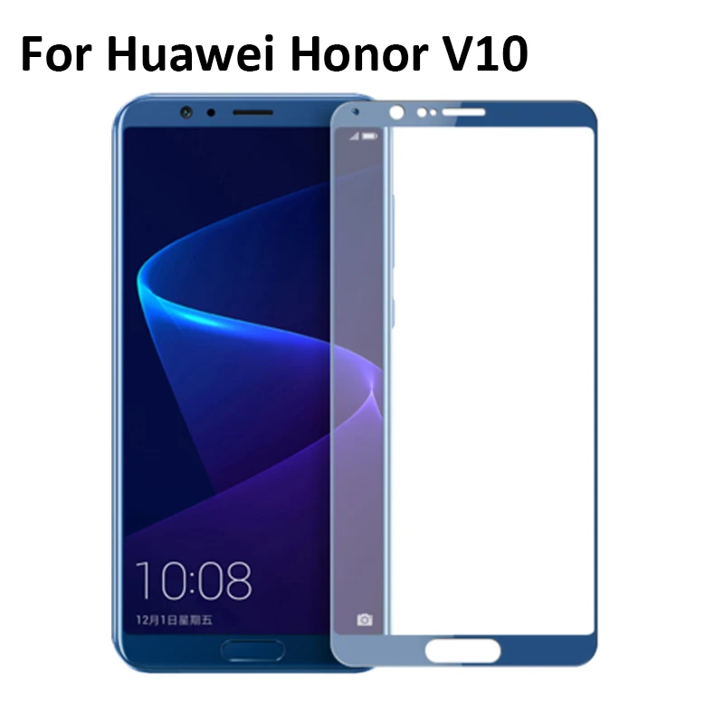 1 шт. полное покрытие защитное закаленное стекло для Huawei Honor V10 V 10 HonorV10 3D защита