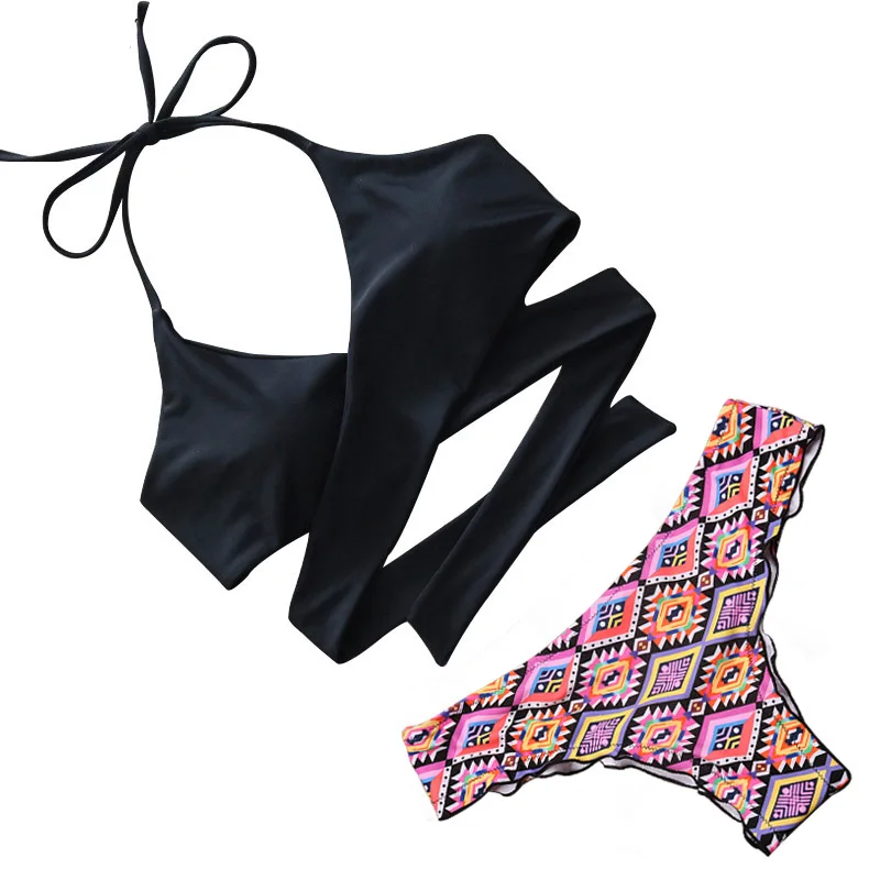 Женский купальник бикини KayVis бразильский с перекрещивающимися ремешками