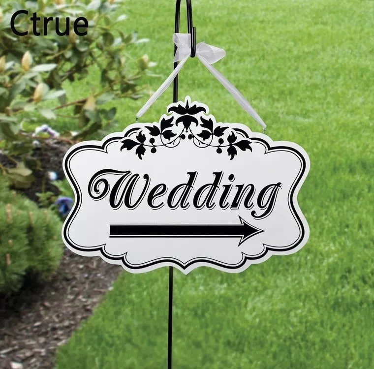 

36X25cm Wooden Wedding Sign Vintage Wedding Party Direction Signs Hanging rustic wedding decoration centerpieces
