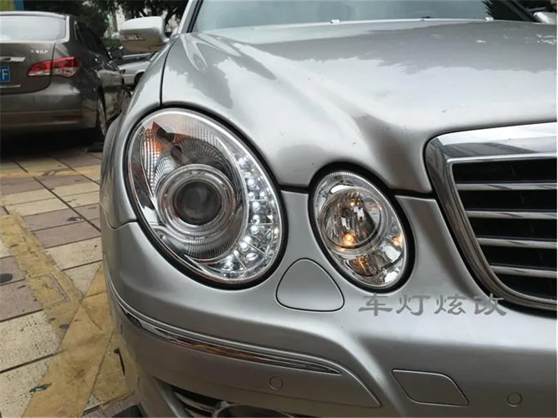 VLAND фабрика для автомобиля фара для W211 головного света 2006-2009 для E200 E240 E280 светодиодный фар H7 ксеноновые линзы+ подключи и играй 35 Вт