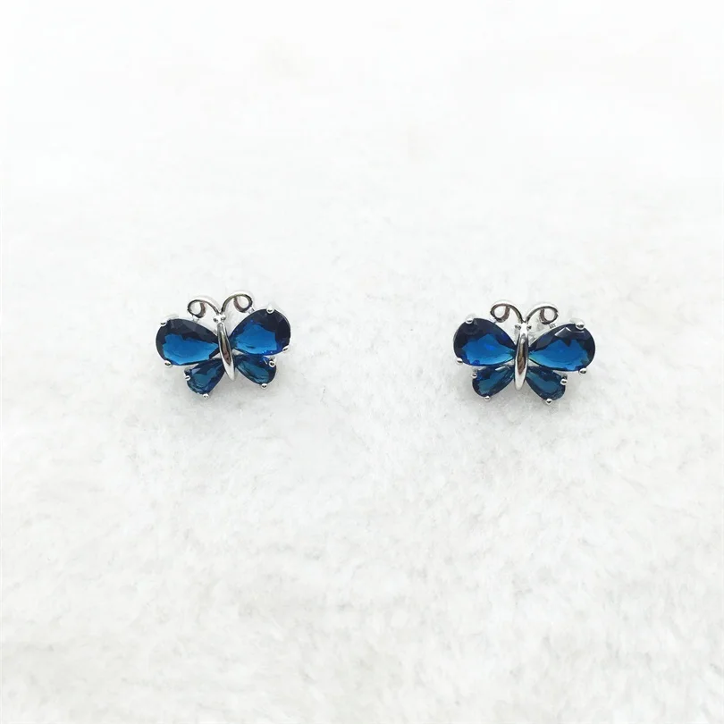 Циркониевая бабочка дизайн свадебные серьги белого золота цвет ожерелье Модные