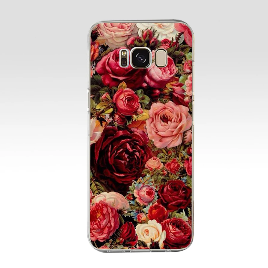 12 г красивый сад красные розы цветы Мягкий ТПУ силиконовый чехол для samsung Galaxy s6 s6 edge s8 s9 plus чехол