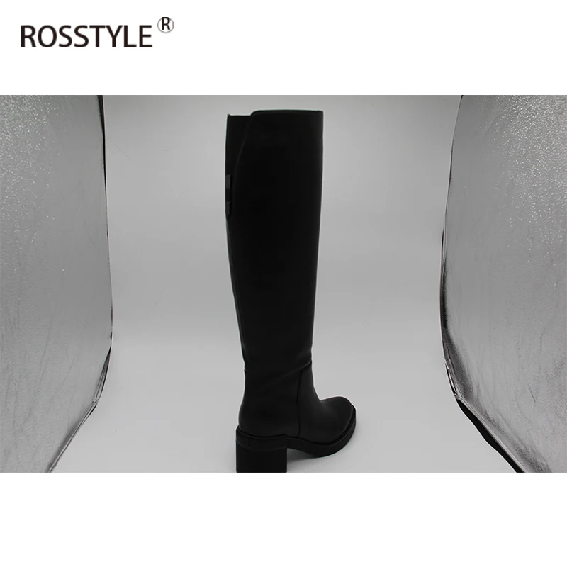 Rosstyle плюс Размеры сапоги до колена обувь на высоком каблуке со Для женщин молнии