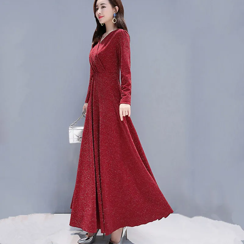 Женское винтажное длинное платье Элегантное Вечернее Платье макси с длинным