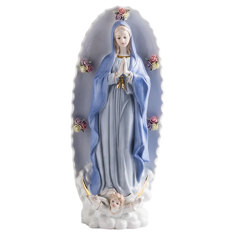 

Christian Catholic Sacred Icon Virgin Mary Church Family Statue Ceramic Gifts And Ornaments Craft Accessories