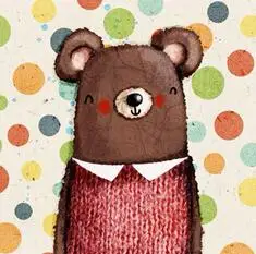 point bear Кошка коала слон окрашенная вручную ткань окрашенная хлопковая ткань ручной работы для сумки мобильного телефона DIY цифровая печать ткань для шитья 12 см - Цвет: point bear