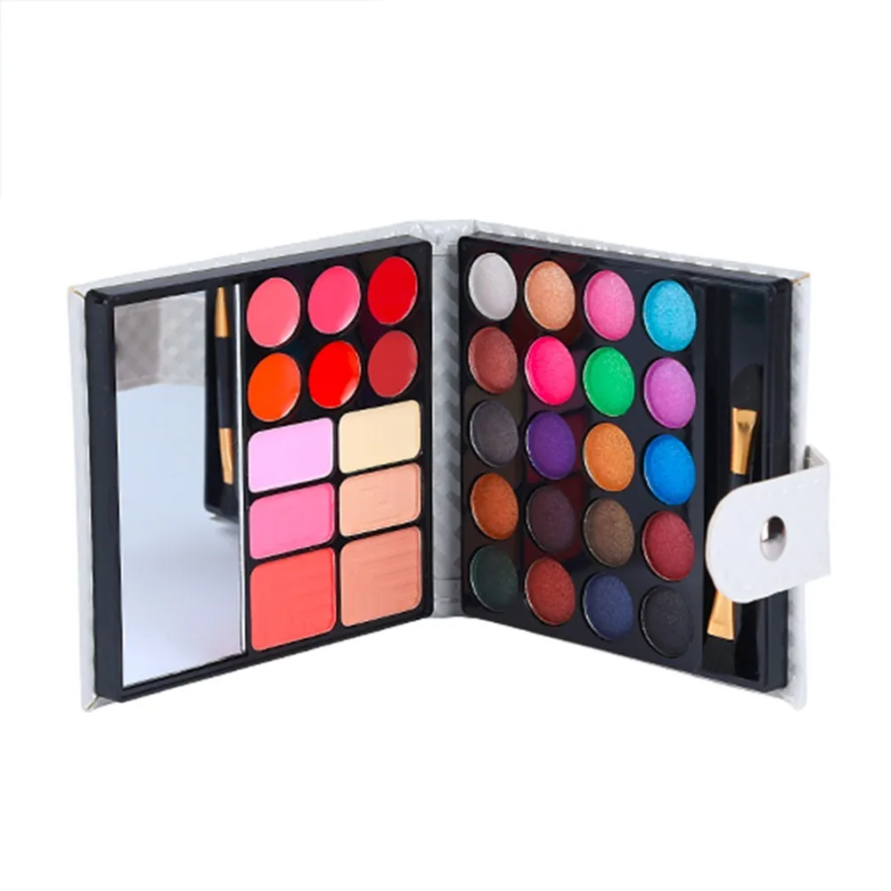 32 цвета маленькая палитра теней для макияжа Профессиональные Тени век с кистью