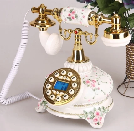 Модный античный телефон винтажный домашний телефон/синяя