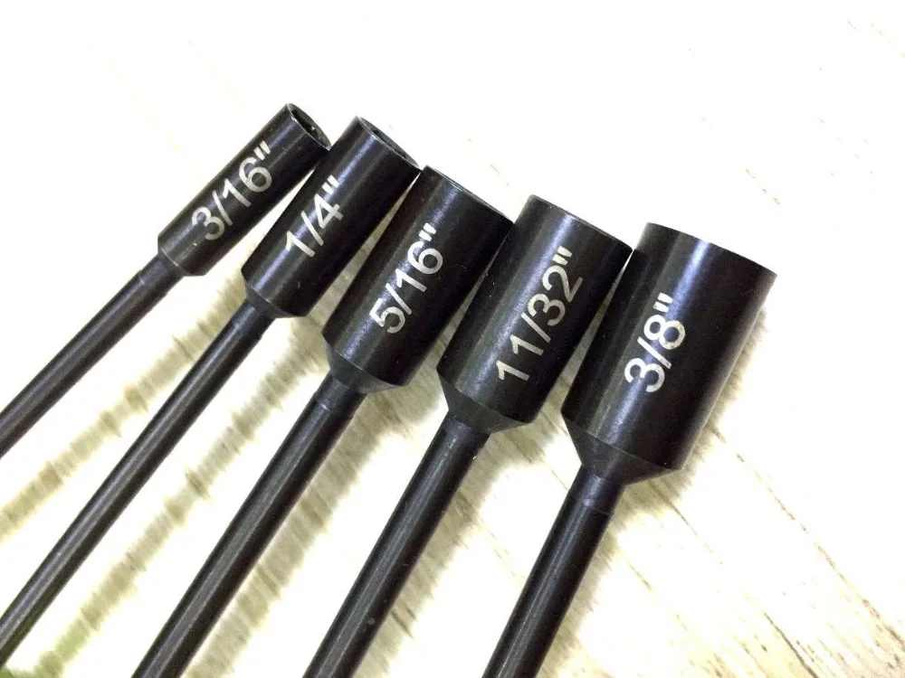 Осевые драйверы гнезда R/C inch'Hex Tools AX20024 3/16 1/4 5/16 11/31 3/8 kit box|Детали и аксессуары| |