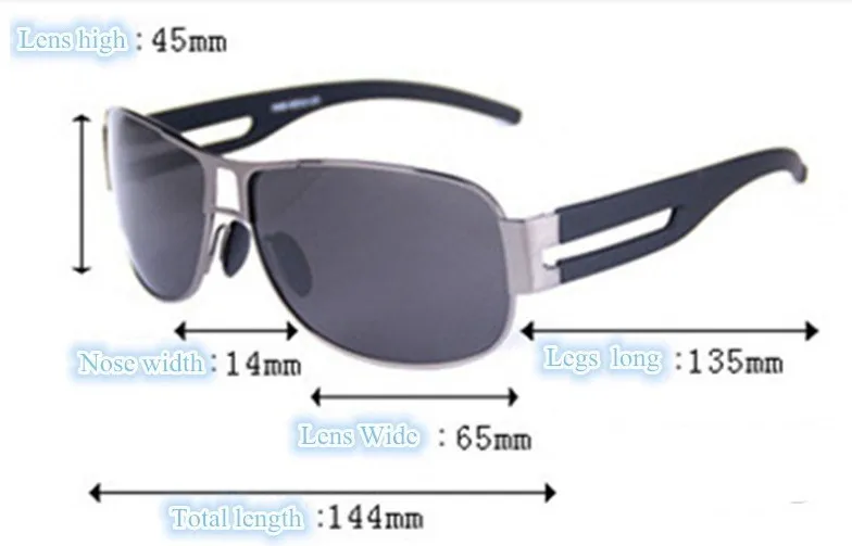 Мужские солнцезащитные очки с поляризацией из алюминиево магниевого