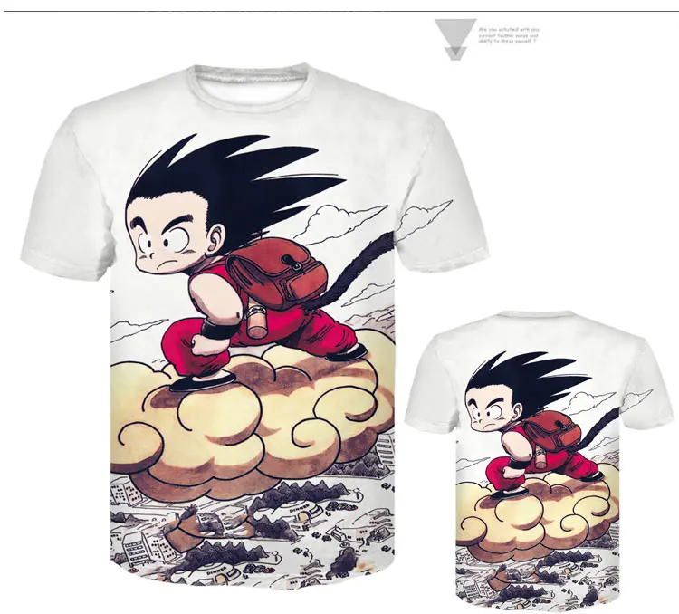 Манга dragon ball z Super Saiyan Son Goku, аниме, летняя 3D печать, новинка, модные футболки, топы для мужчин/мальчиков, мультяшная Повседневная футболка