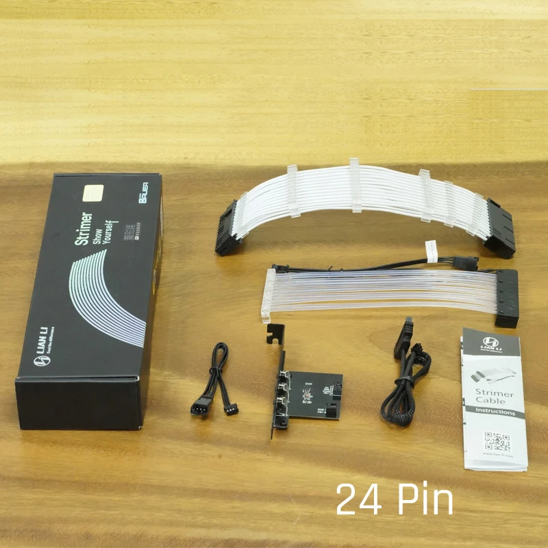 24Pin Lian Li Strimer-24/Strimer-8, 5 в RGB удлинительные кабели, Радужное освещение, для 24Pin к материнской плате/Dual-8Pin к видеокарте - Цвет лезвия: 24Pin