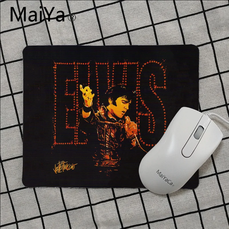 Maiya высокое качество Elvis Presley противоскользящие прочные силиконовые компьютерные коврики Лидер продаж подставка под руку мышь - Цвет: No Lock Edge25x29cm