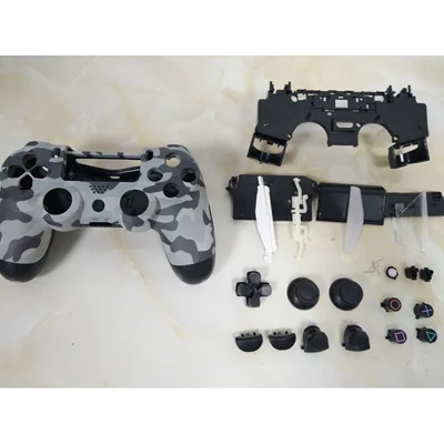 Camouflage Black PS4 корпус для игрового контроллера чехол полное покрытие спереди и длинное сзади жесткий верх лампы проектора Sony Playstation 4 Dualshock 4 запасная часть для джойстика Запчасти - Цвет: Camouflage Black