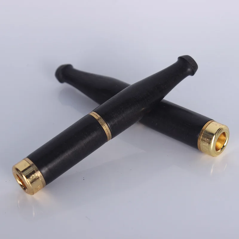 Ebony Фильтр Мундштук Двойной сигареты табак Можно Чистить Головки Стержня Медь