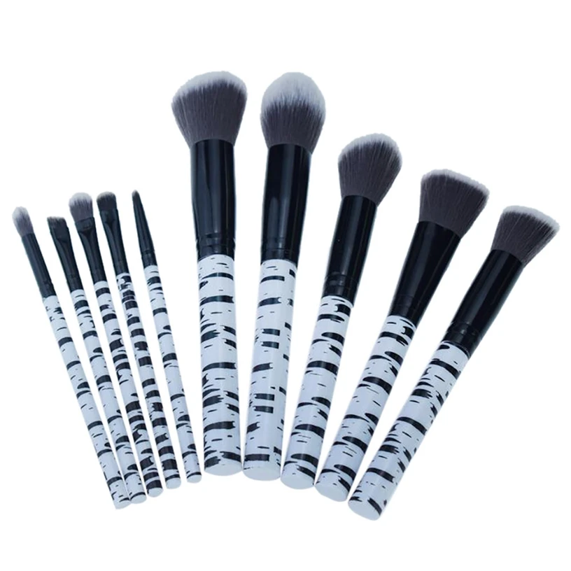 Лучший 10 шт набор кистей для макияжа Профессиональные Тени лица подводка глаз