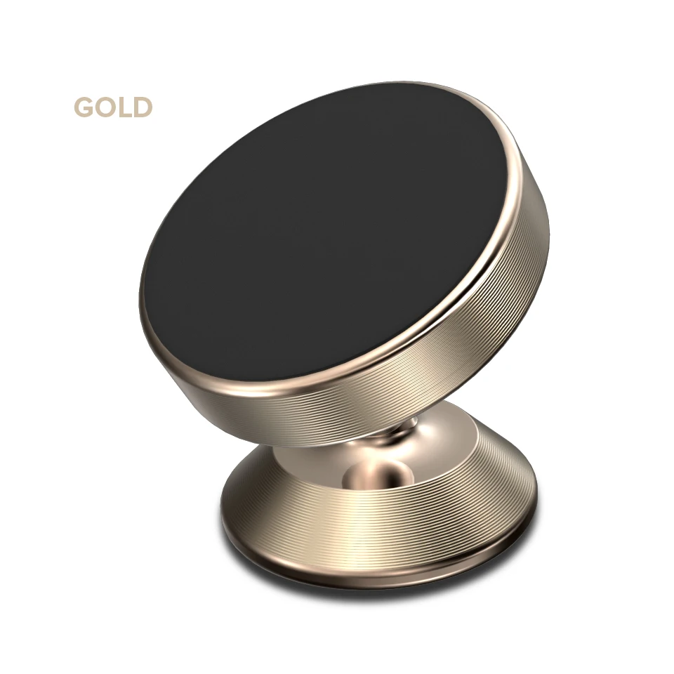Gold Venroii магнитный автомобильный держатель для телефона для iPhone XR XS приборная панель Xiaomi магнитное крепление Универсальная металлическая подставка для смартфона вращающийся на 360 - Цвет: Gold
