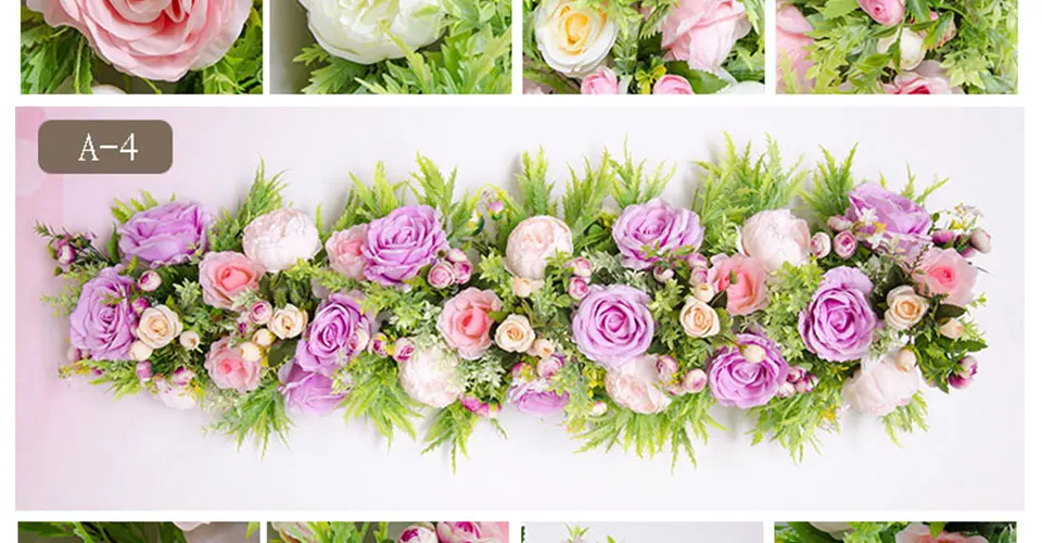 100 см Искусственный Розовый ряд цветов DIY свадебное дорожное украшение арки искусственный цветок реквизит для студийной фотосъемки декоративные цветы