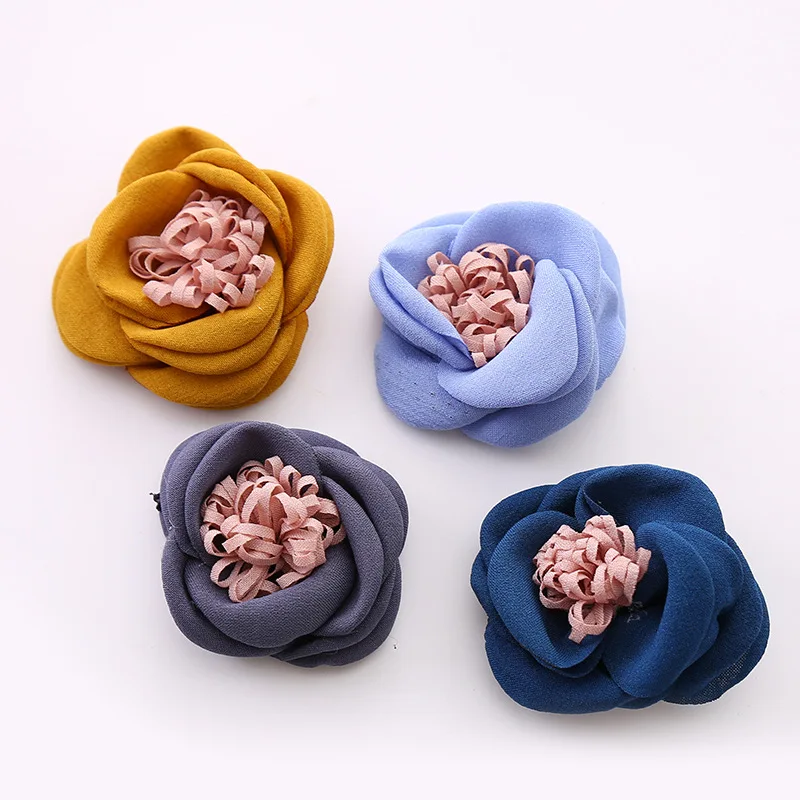 10 PCS Satin Cloth Flowers With Stamen Connectors Charm DIY Accessories For Jewelry Making | Украшения и аксессуары