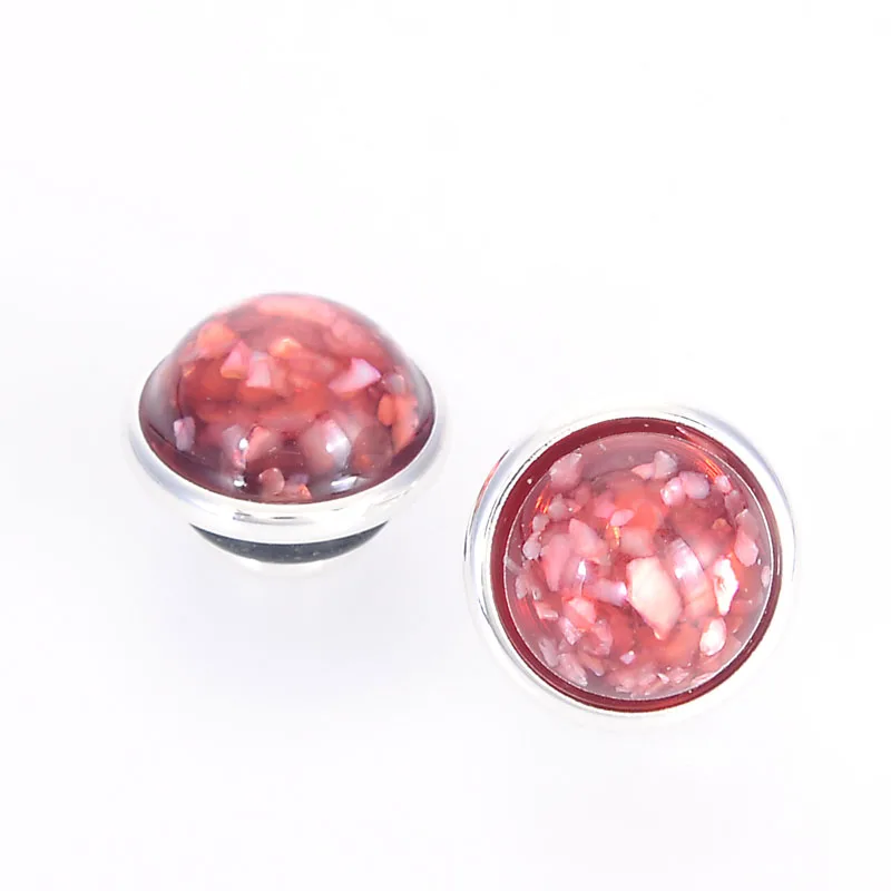 Miasol красная смола кабошон с чипами seashell для DIY Шарм Браслеты, ожерелье, кольцо, 925 серебряное покрытие, jewelpops IJP342