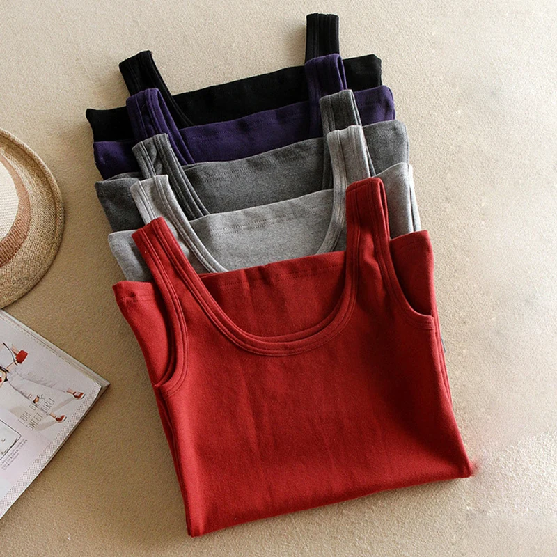 Хлопок без рукавов высокая эластичность женский жилет майки топы сексуальные