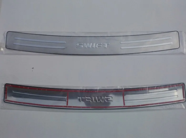 Автомобильные Внешние аргументы для SUZUKI SWIFT 2011 12 13 16 задний бампер из нержавеющей