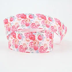 flowers ribbon 2 1-1/" с цветочным принтом grosgrain цветок лента 38 мм DIY Свадебные украшения ручной работы материалы подарок украшение ленты - Цвет: flowers ribbon 2