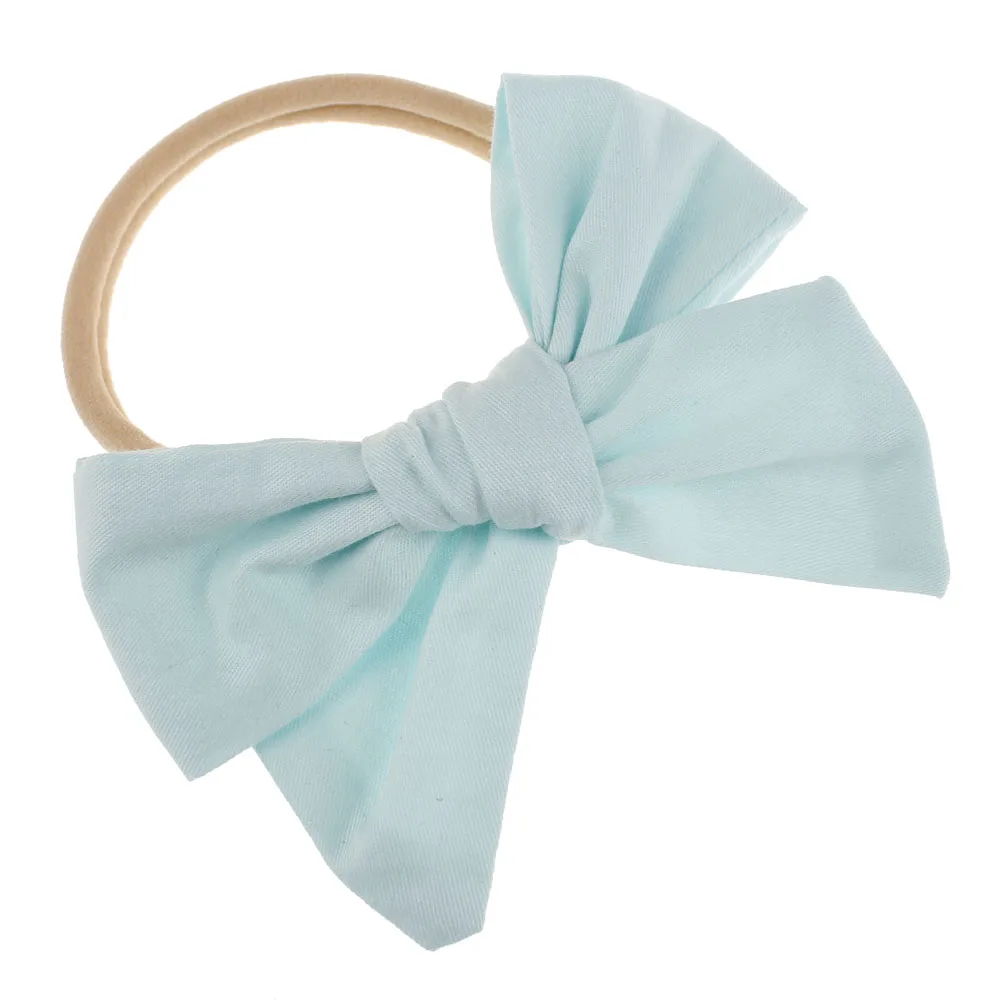 Baby Headband D13 Нейлоновая повязка на голову для волос, аксессуары для волос, Детская повязка на голову, бандо, Bebe Fille, повязки на голову для маленьких девочек, детская чалма, банты - Цвет: Baby Headband D13