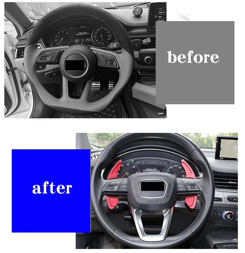 Для Audi A3 8 в 8 P/A4 B7 B8 B9/A6 C5 C6 C7/S3/S4/S5/Q5/Q7 модифицированное внутреннее рулевое колесо сдвиг весло автомобильные аксессуары