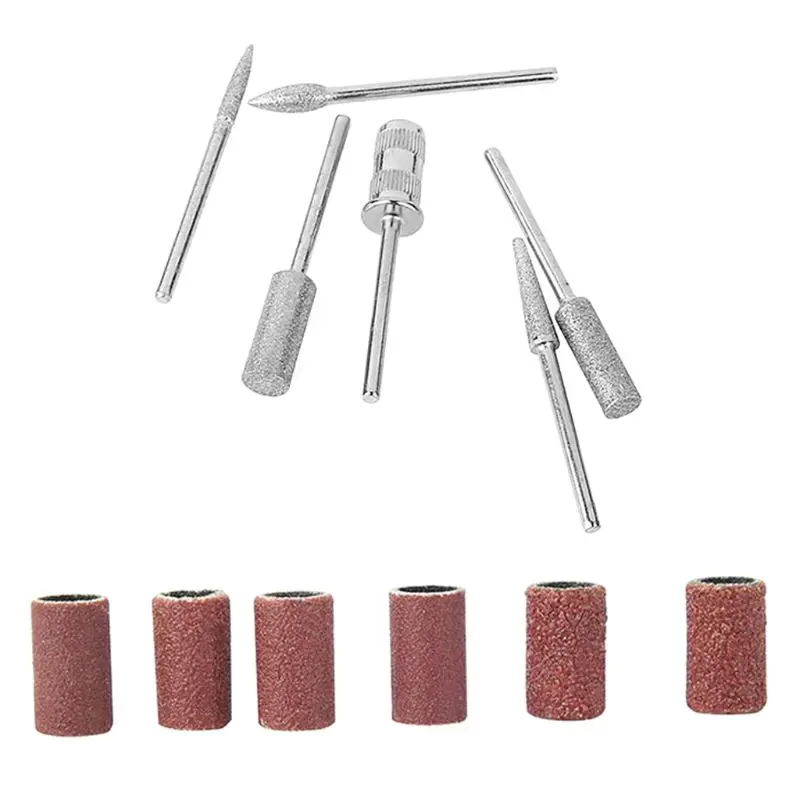 1set 6 Bits Electric Manicure Machine Nail Art Drill Bit Pen Gel Polish File Tool Tips | Красота и здоровье
