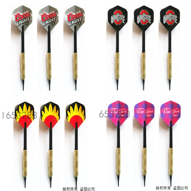12 шт. дартс набор мягкий наконечник черный вал Дартс для электронной дартборд