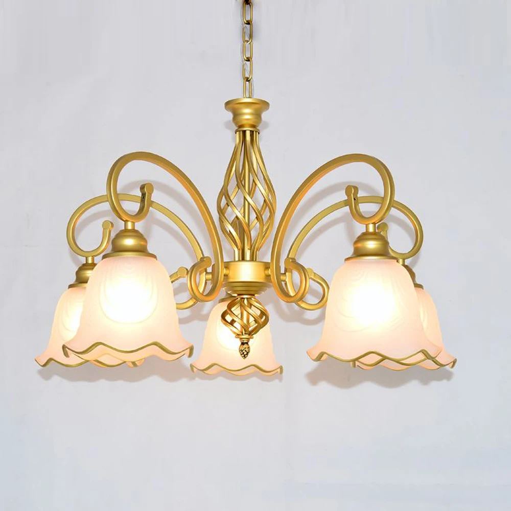 Роскошная люстра в европейском стиле с металлической цепочкой потолочный